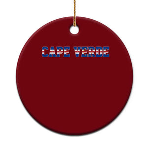 Cabo Verde Flag Cabo Verdean Pride Ceramic Ornament