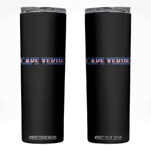 Cabo Verde Flag Cabo Verdean Pride Skinny Tumbler TS14 Black Print Your Wear