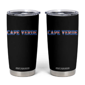 Cabo Verde Flag Cabo Verdean Pride Tumbler Cup TS14 Black Print Your Wear