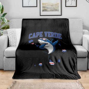 Cape Verde Flag Map Shark Cape Verdean Roots Throw Blanket TS14 Print Your Wear