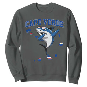 Cape Verde Flag Map Shark Cape Verdean Roots Sweatshirt