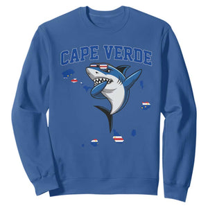Cape Verde Flag Map Shark Cape Verdean Roots Sweatshirt