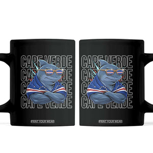 Cape Verde Flag Shark Cape Verdean Roots Cabo Verde Coffee Mug TS14 Black Print Your Wear