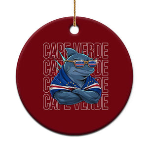 Cape Verde Flag Shark Cape Verdean Roots Cabo Verde Ceramic Ornament