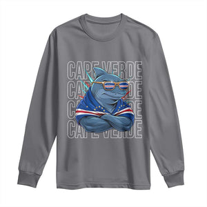 Cape Verde Flag Shark Cape Verdean Roots Cabo Verde Long Sleeve Shirt