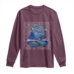Cape Verde Flag Shark Cape Verdean Roots Cabo Verde Long Sleeve Shirt