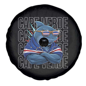 Cape Verde Flag Shark Cape Verdean Roots Cabo Verde Spare Tire Cover TS14 Print Your Wear