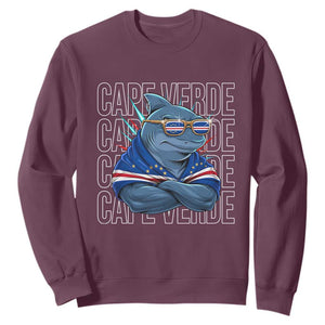 Cape Verde Flag Shark Cape Verdean Roots Cabo Verde Sweatshirt