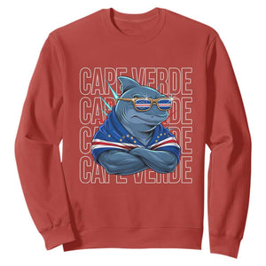 Cape Verde Flag Shark Cape Verdean Roots Cabo Verde Sweatshirt
