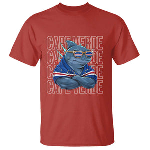 Cape Verde Flag Shark Cape Verdean Roots Cabo Verde T Shirt