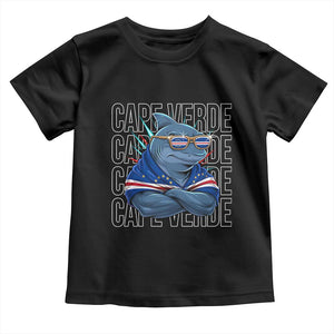 Cape Verde Flag Shark Cape Verdean Roots Cabo Verde Toddler T Shirt