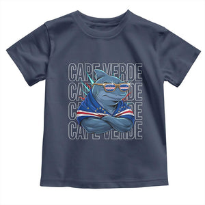 Cape Verde Flag Shark Cape Verdean Roots Cabo Verde Toddler T Shirt