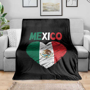 Mexican Flag Heart Mexico City Independence Day Gift Throw Blanket TS14 Print Your Wear