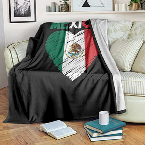 Mexican Flag Heart Mexico City Independence Day Gift Throw Blanket TS14 Print Your Wear