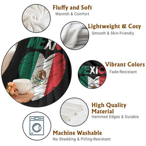 Mexican Flag Heart Mexico City Independence Day Gift Throw Blanket TS14 Print Your Wear
