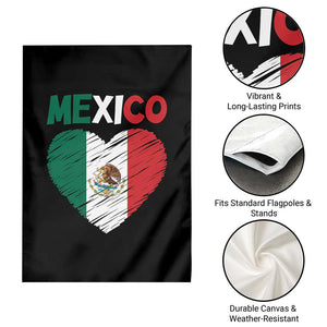 Mexican Flag Heart Mexico City Independence Day Gift Garden Flag TS14 Print Your Wear