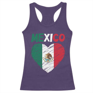 Mexican Flag Heart Mexico City Independence Day Gift Racerback Tank Top TS14 Purple Print Your Wear