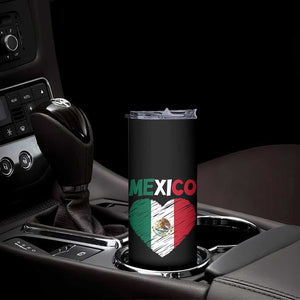 Mexican Flag Heart Mexico City Independence Day Gift Skinny Tumbler TS14 Print Your Wear