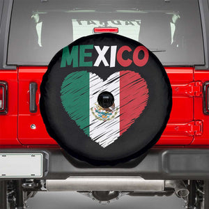 Mexican Flag Heart Mexico City Independence Day Gift Spare Tire Cover TS14 Black Print Your Wear
