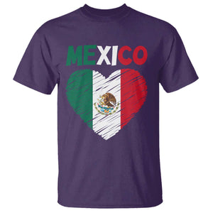 Mexican Flag Heart Mexico City Independence Day Gift T Shirt TS14 Purple Print Your Wear