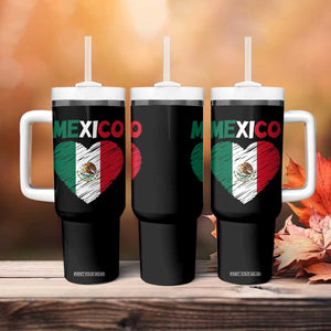 Mexican Flag Heart Mexico City Independence Day Gift Tumbler With Handle TS14 Print Your Wear