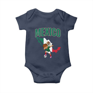 Mexico Soccer Boy Dabbing Boy Mexican Flag Map Baby Onesie TS14 Navy Print Your Wear
