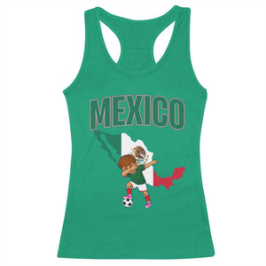 Mexico Soccer Boy Dabbing Boy Mexican Flag Map Racerback Tank Top TS14 Irish Green Print Your Wear