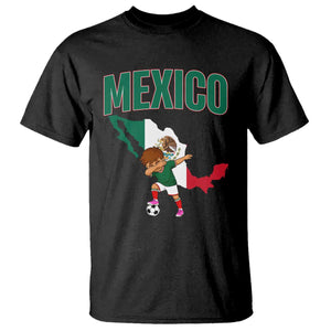 Mexico Soccer Boy Dabbing Boy Mexican Flag Map T Shirt TS14 Black Print Your Wear