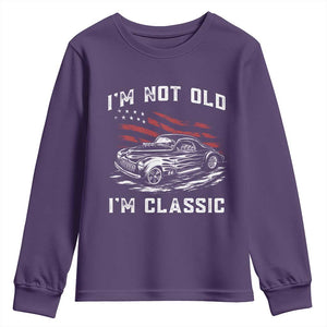 I'm Not Old I'm Classic Youth Sweatshirt 1941 American Classic Hotrod TS14 Purple Print Your Wear