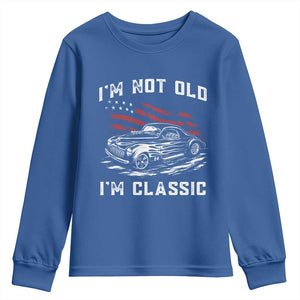 I'm Not Old I'm Classic Youth Sweatshirt 1941 American Classic Hotrod TS14 Royal Blue Print Your Wear