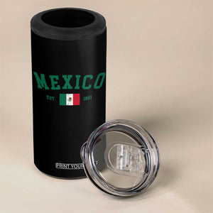 Mexico Mexican Flag Vintage Pride 4 in 1 Can Cooler Tumbler TS14 Print Your Wear