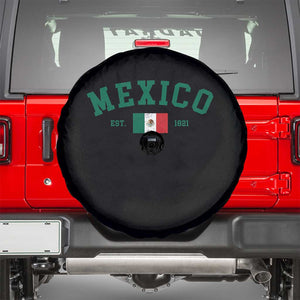 Mexico Mexican Flag Vintage Pride Spare Tire Cover TS14 Black Print Your Wear