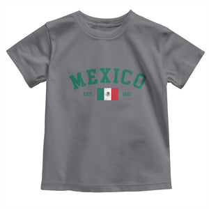 Mexico Mexican Flag Vintage Pride Toddler T Shirt TS14 Charcoal Print Your Wear