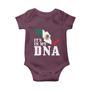 It's in My DNA Mexican Proud Hispanic Gift Mexico Flag Baby Onesie TS14 Maroon Print Your Wear