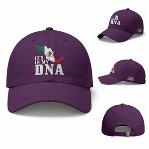 It's in My DNA Mexican Proud Hispanic Gift Mexico Flag Baseball Cap TS14 Baseball Cap Universal Fit Purple Print Your Wear