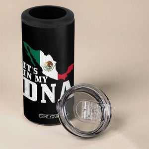 It's in My DNA Mexican Proud Hispanic Gift Mexico Flag 4 in 1 Can Cooler Tumbler TS14 Print Your Wear
