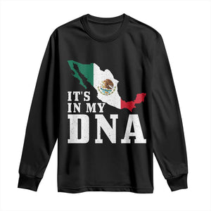 It's in My DNA Mexican Proud Hispanic Gift Mexico Flag Long Sleeve Shirt TS14 Black Print Your Wear