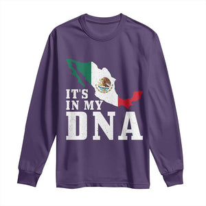 It's in My DNA Mexican Proud Hispanic Gift Mexico Flag Long Sleeve Shirt TS14 Purple Print Your Wear
