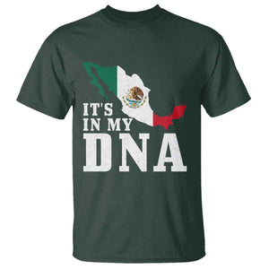It's in My DNA Mexican Proud Hispanic Gift Mexico Flag T Shirt TS14 Dark Forest Green Print Your Wear