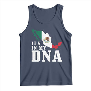 It's in My DNA Mexican Proud Hispanic Gift Mexico Flag Tank Top TS14 Navy Print Your Wear