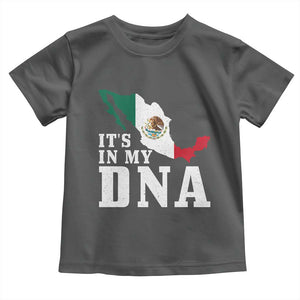 It's in My DNA Mexican Proud Hispanic Gift Mexico Flag Toddler T Shirt TS14 Dark Heather Print Your Wear