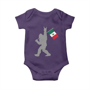 Bigfoot Rock On Hold Mexico Flag Sasquatch Believers Baby Onesie TS14 Purple Print Your Wear