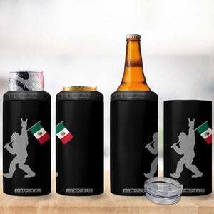 Bigfoot Rock On Hold Mexico Flag Sasquatch Believers 4 in 1 Can Cooler Tumbler TS14 Print Your Wear