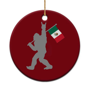 Bigfoot Rock On Hold Mexico Flag Sasquatch Believers Ceramic Ornament TS14 1pc Red Print Your Wear