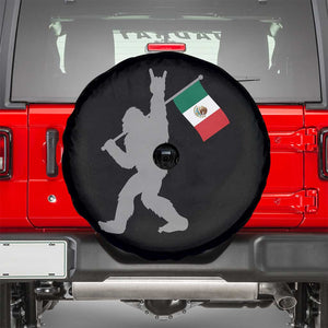 Bigfoot Rock On Hold Mexico Flag Sasquatch Believers Spare Tire Cover TS14 Black Print Your Wear