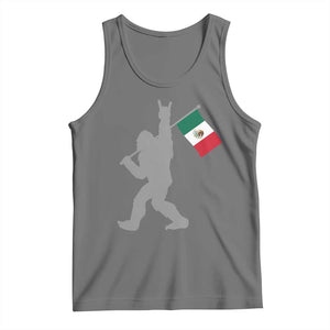 Bigfoot Rock On Hold Mexico Flag Sasquatch Believers Tank Top TS14 Black Heather Print Your Wear