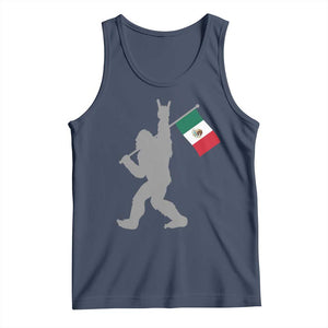 Bigfoot Rock On Hold Mexico Flag Sasquatch Believers Tank Top TS14 Navy Print Your Wear