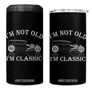 I'm Not Old I'm Classic 4 in 1 Can Cooler Tumbler Traditional Hot Rod Sedan Tudor Fordor TS14 One Size: 16 oz Black Print Your Wear