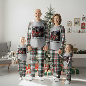Norway Soccer Football Fan Norge Norwegian Flag Plaid Pajama Set Funny Raccoon I Live Here Now TS14 Print Your Wear