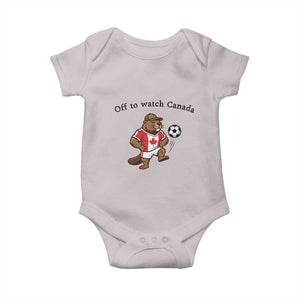 Off to Watch Canada Baby Onesie Patriotic Canadian Beaver Football Fan Gift